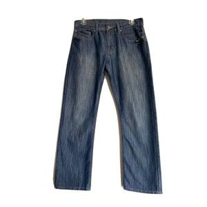 Levi's 514 Jeans Straight Leg Men's Size 31X32 Dark Wash Blue Denim
